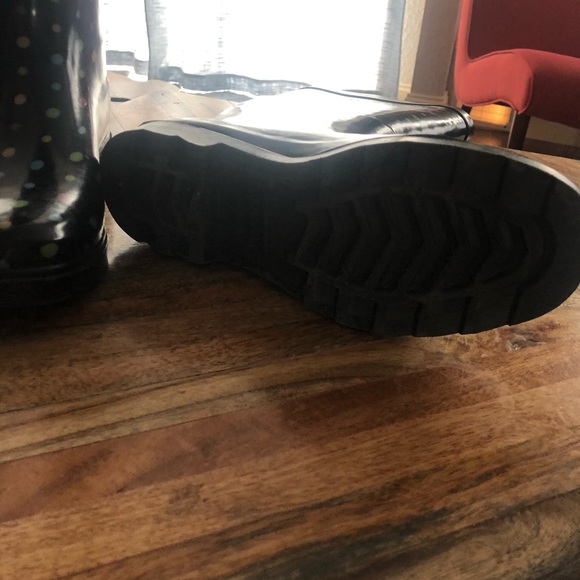 Black Polka Dot Boots - Picture 3 of 5